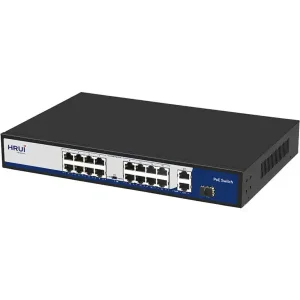 سوئیچ شبکه 16 پورت PoE مدل HR901-AF-1621GS-300