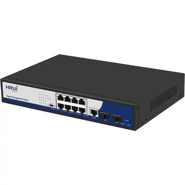 HRAFGM82NS-1-compress-600x600 سوئیچ شبکه مدیریتی PoE مدل HR-AFGM-82NS